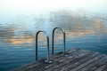swimming_rails_lake_wooden_masonry_by_river_landscape